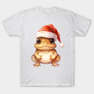 American Toad in Santa Hat T-Shirt